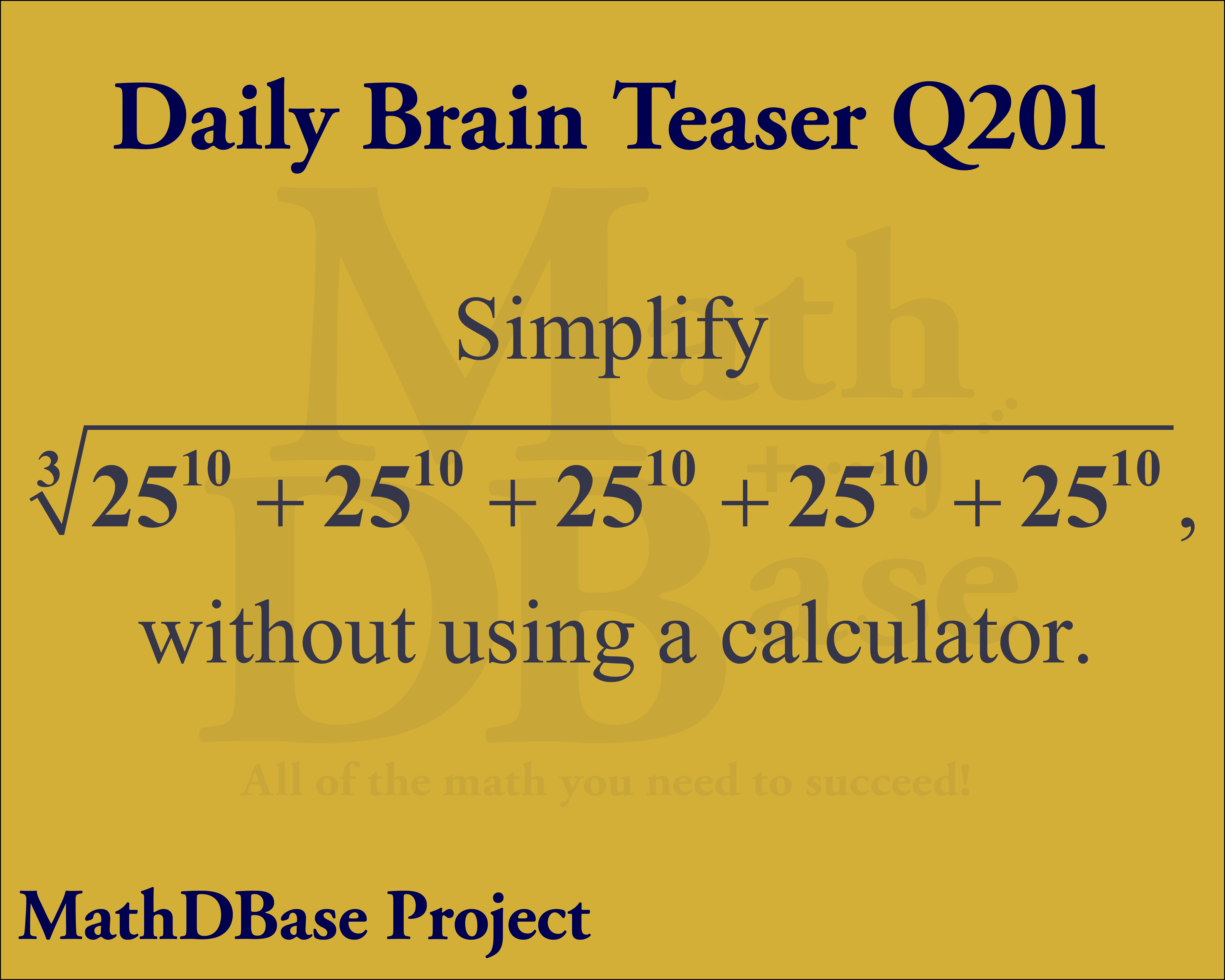 Daily Brain Teaser Q201 image