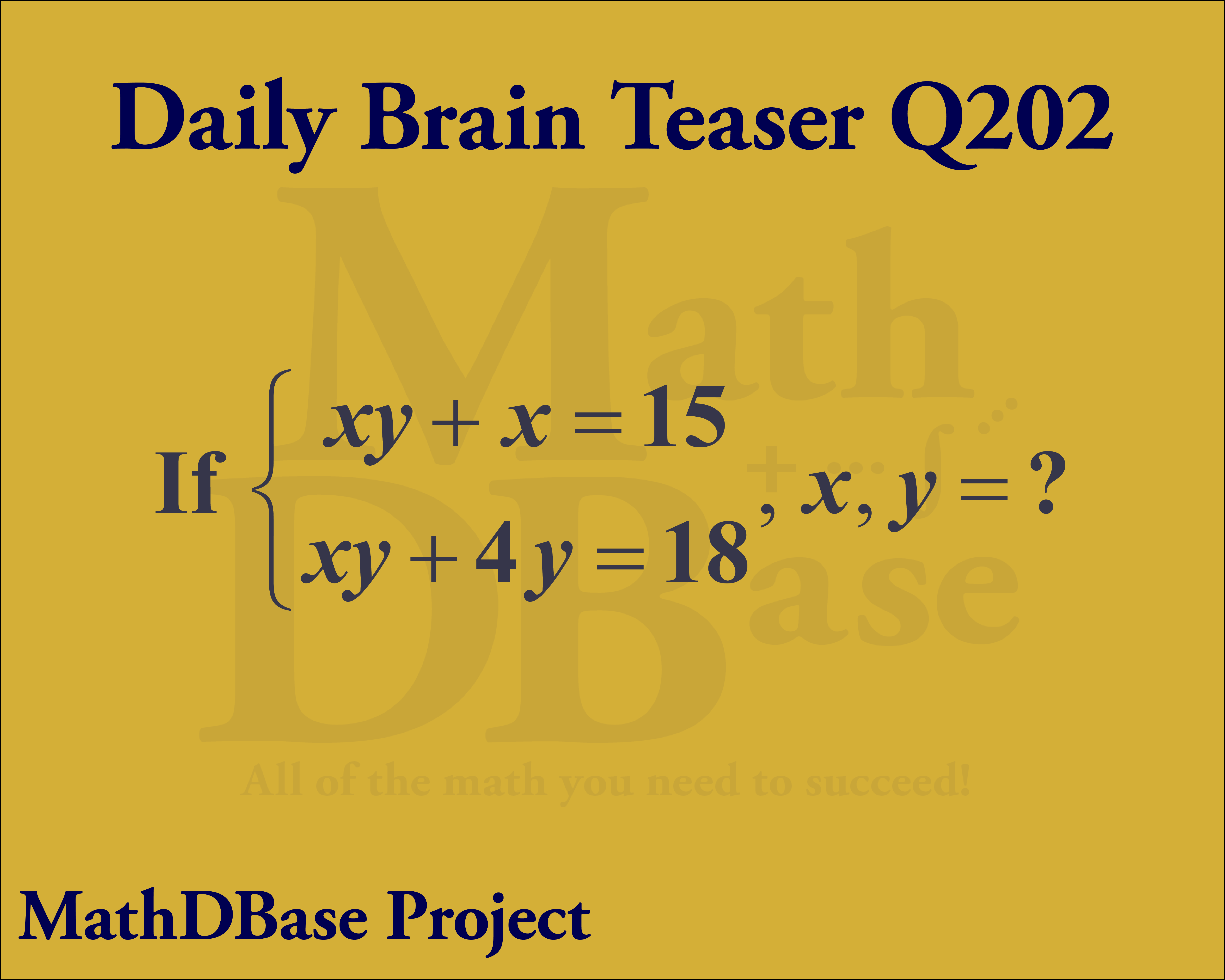 Daily Brain Teaser Q202 image