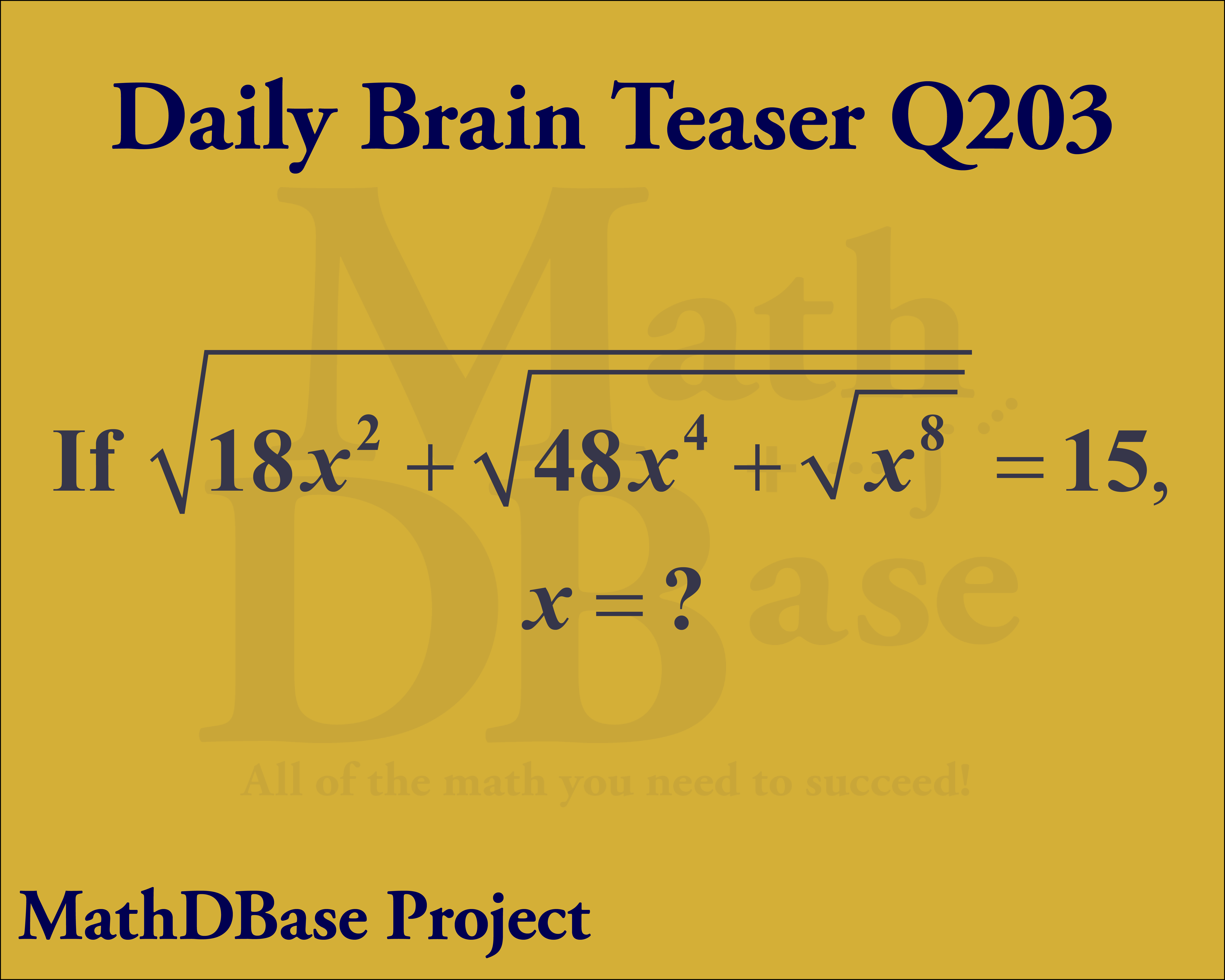 Daily Brain Teaser Q203 image