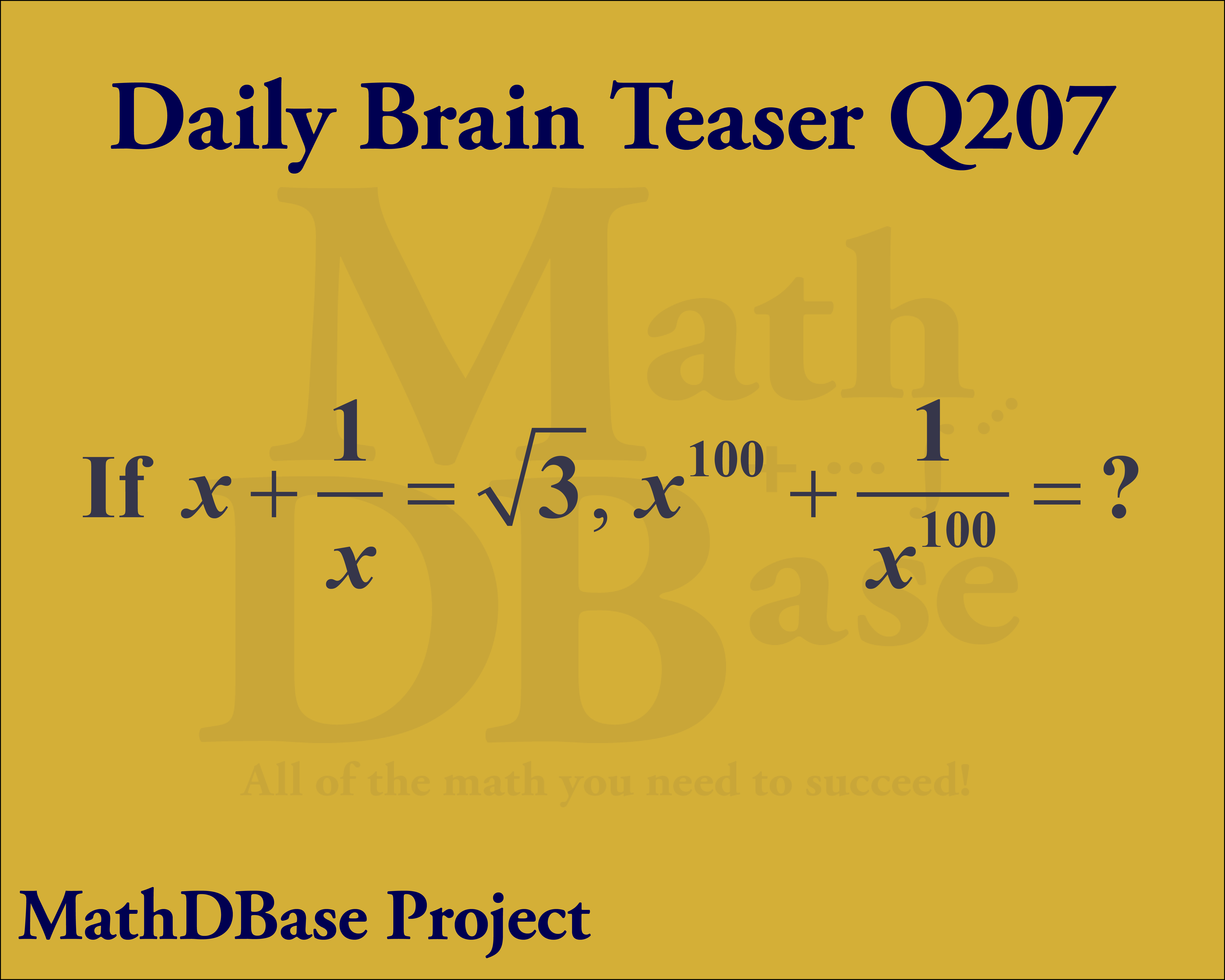 Daily Brain Teaser Q207 image
