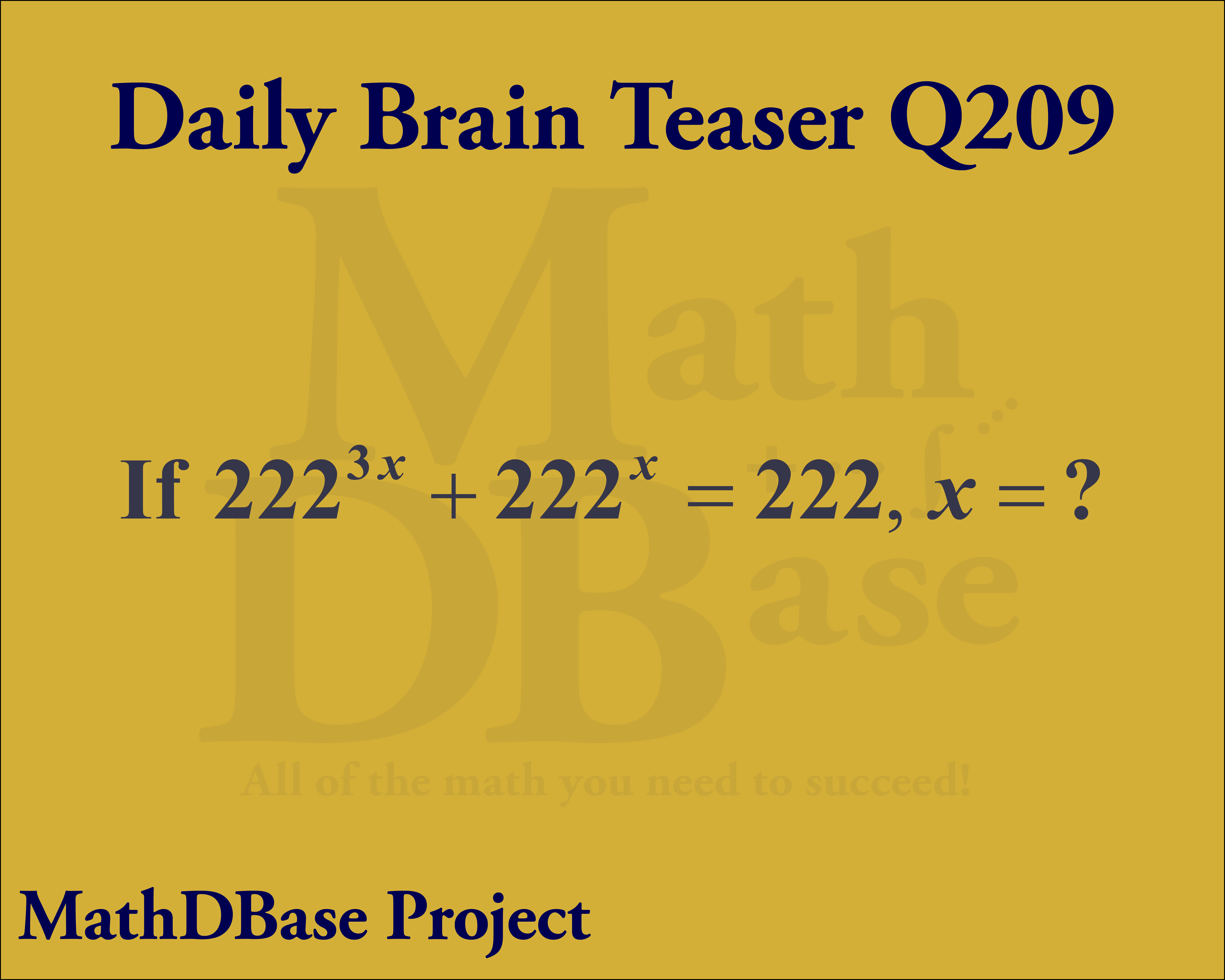 Daily Brain Teaser Q209 image