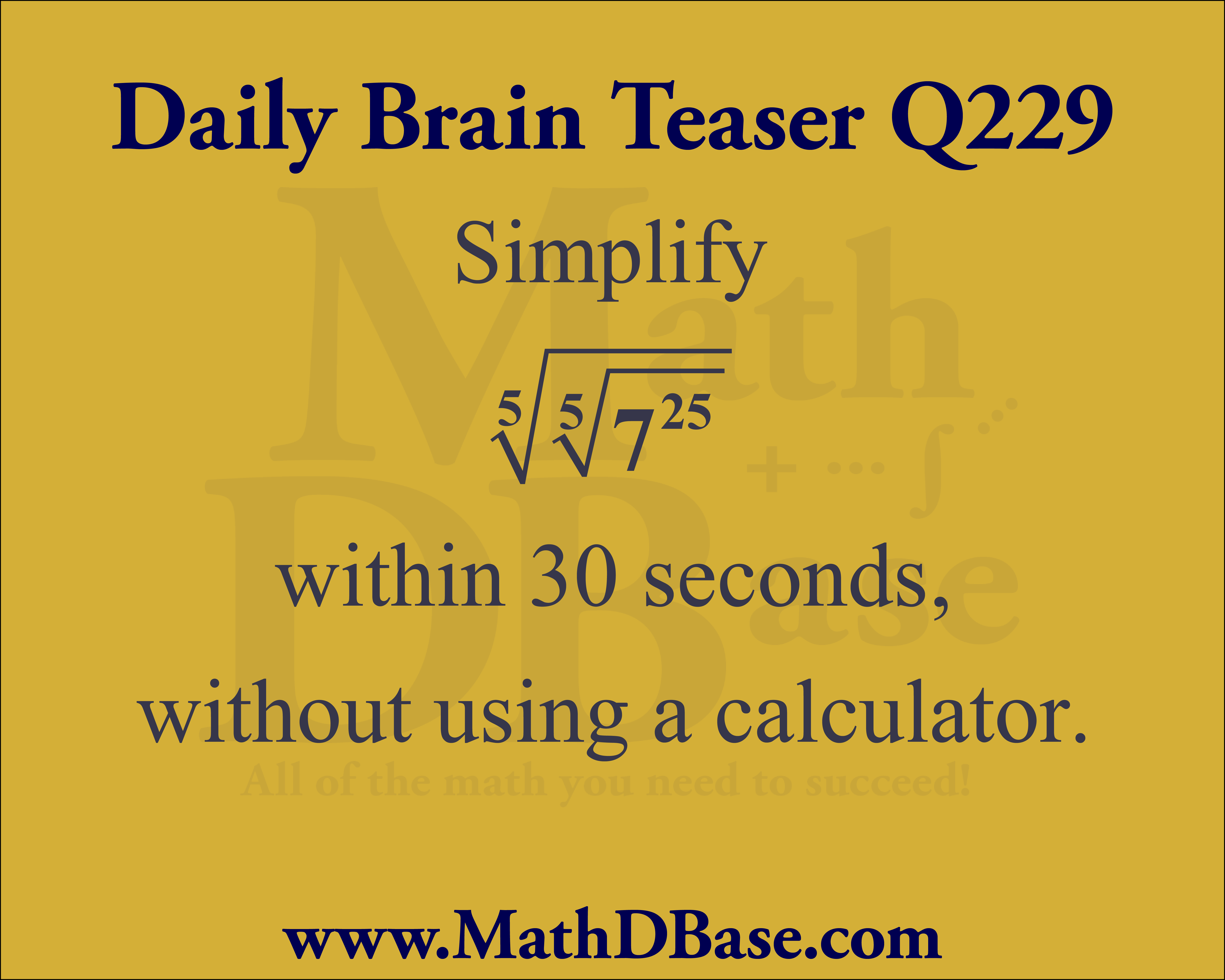 Daily Brain Teaser Q229 image