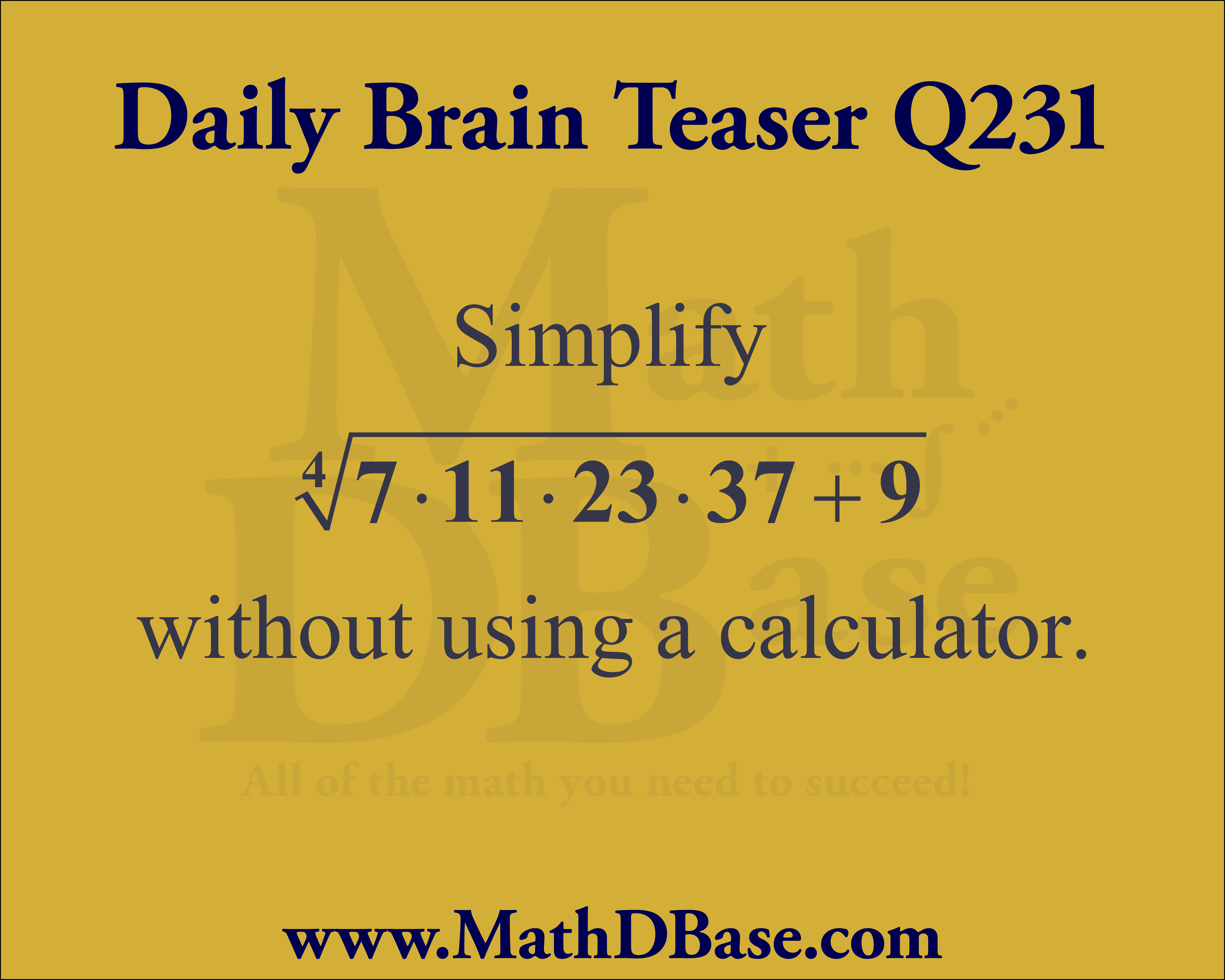 Daily Brain Teaser Q231 image