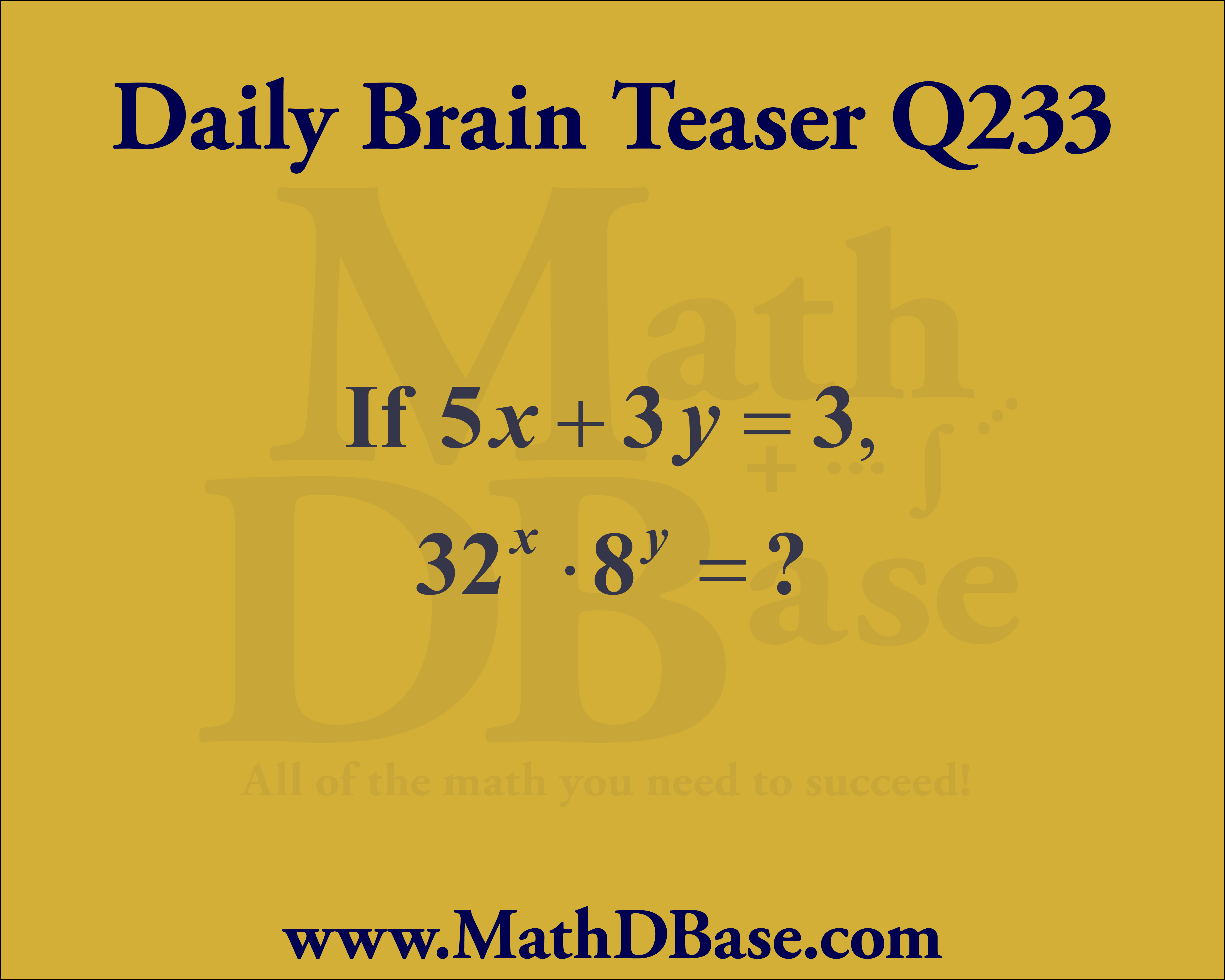 Daily Brain Teaser Q233 image