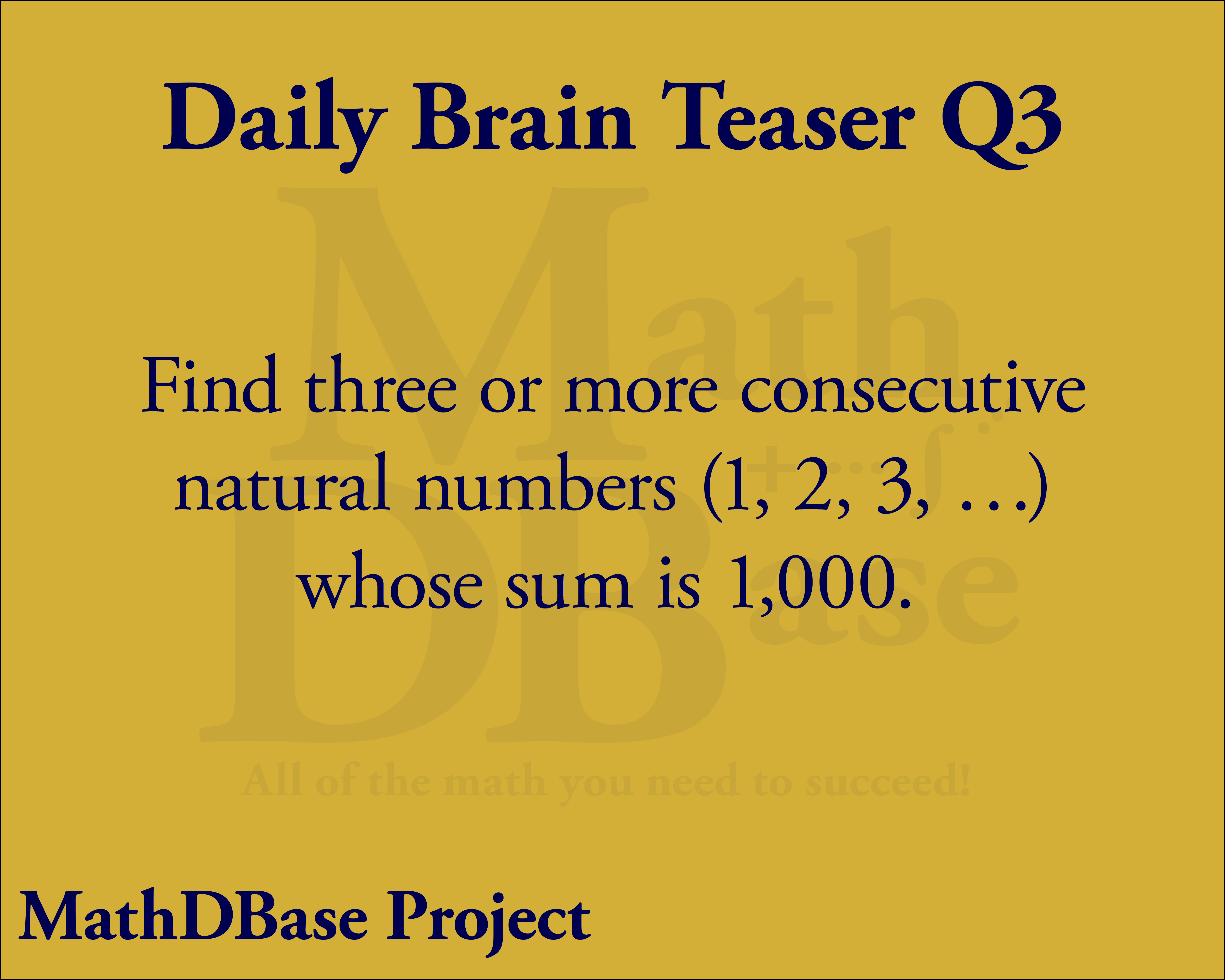 Daily Brain Teaser Q3