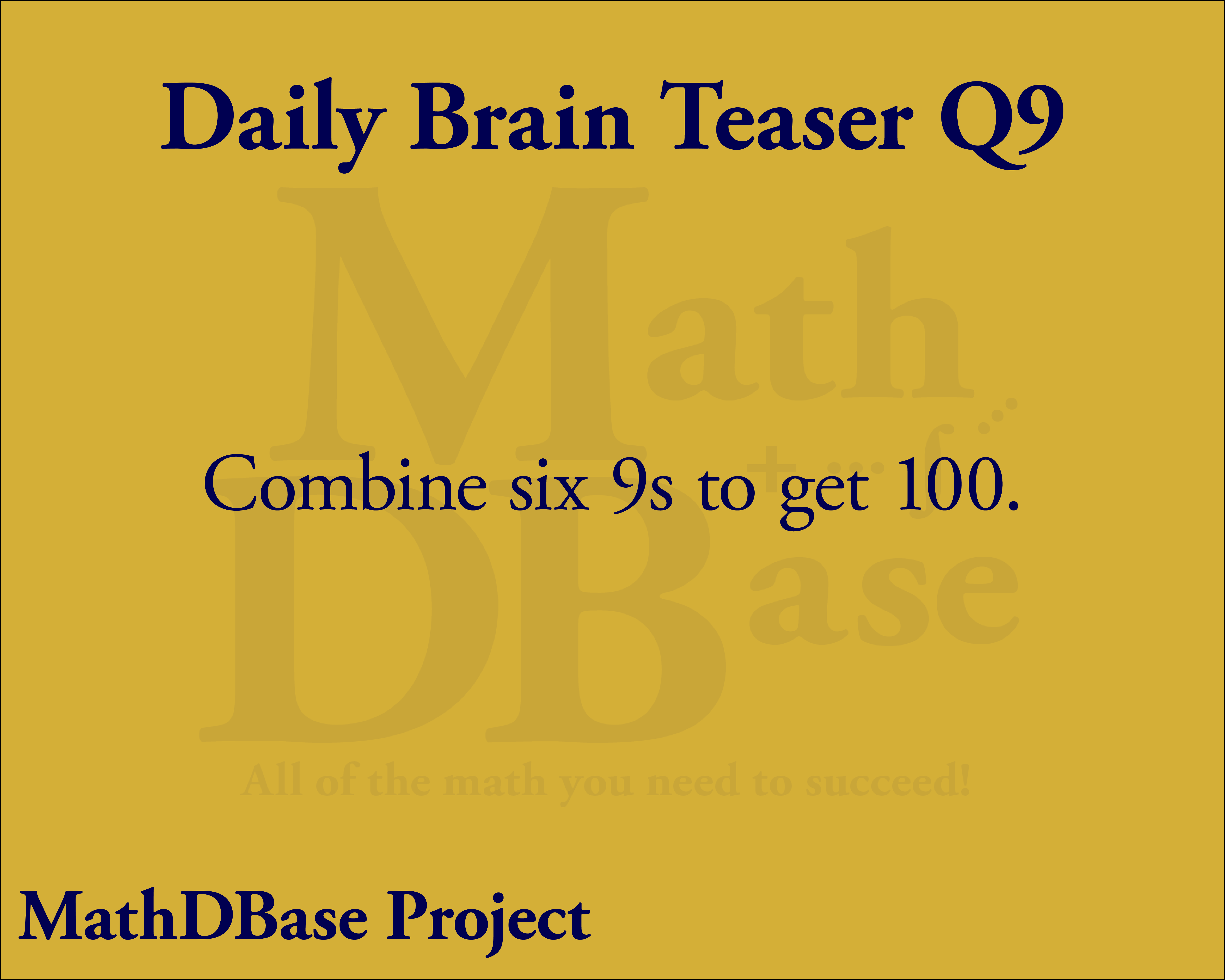 Daily Brain Teaser Q9 image